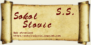 Sokol Slović vizit kartica